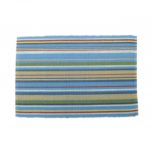 Blue Stripes Pattern Ribbed Placemat