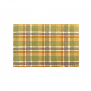 Set of 4 Yucca Checks Pattern Ribbed Placemat