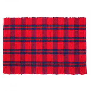 Belvedere Red Check Pattern Ribbed Placemat
