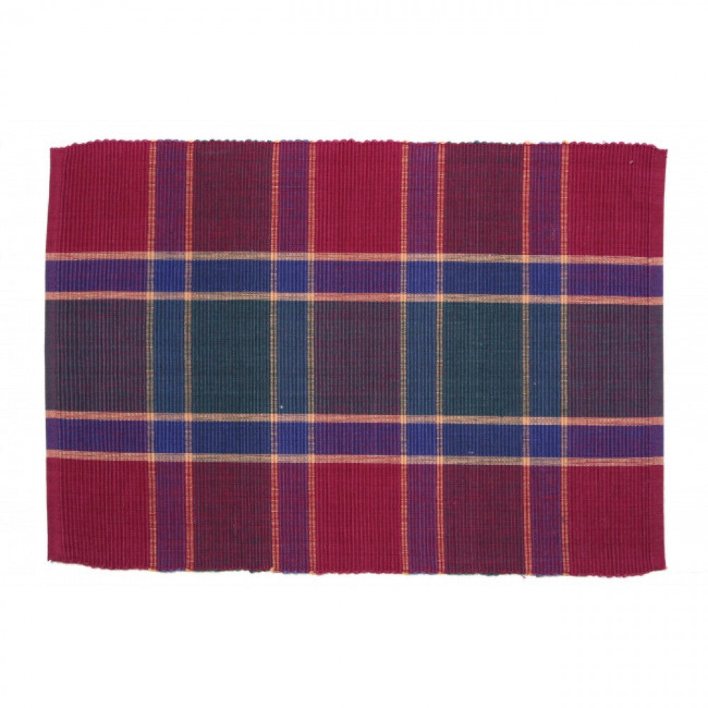 Festive Jewel Tones Pattern Ribbed Placemat