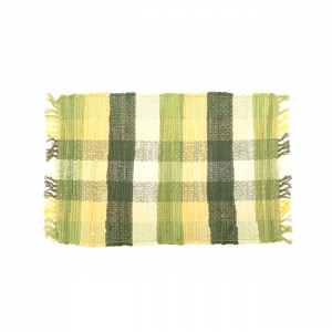Chindi Olive Green Check Pattern Placemat