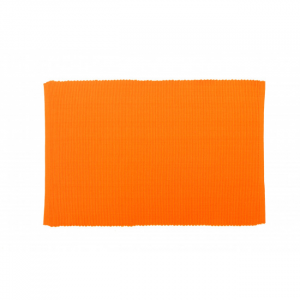 Set of 4 Orange Ribbed Placemat