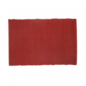 Set of 4 Burnt Red Ribbed Placemat