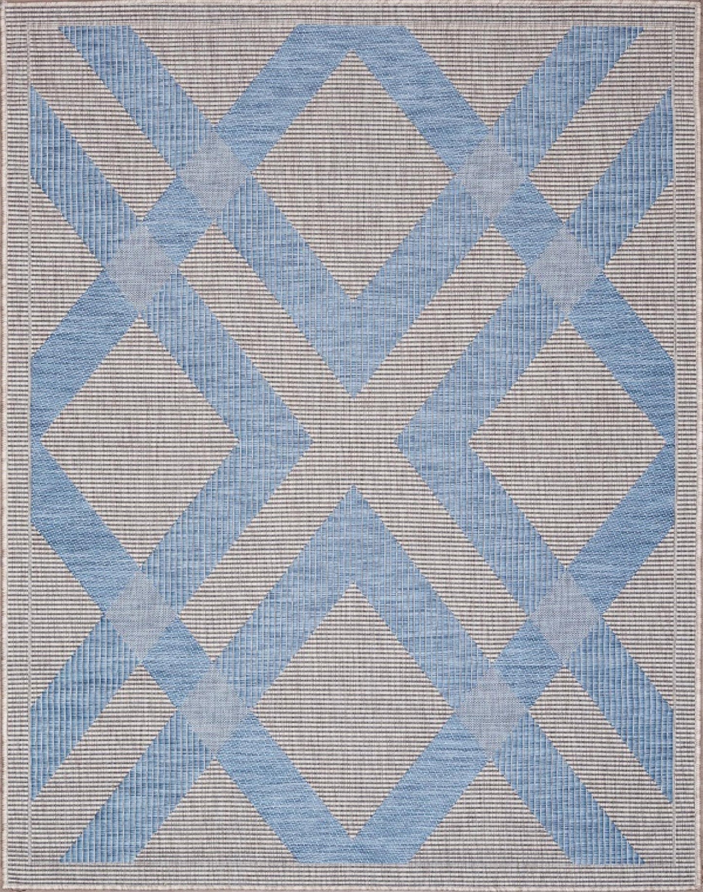 Carnival Indoor-Outdoor Gray And Blue Rug