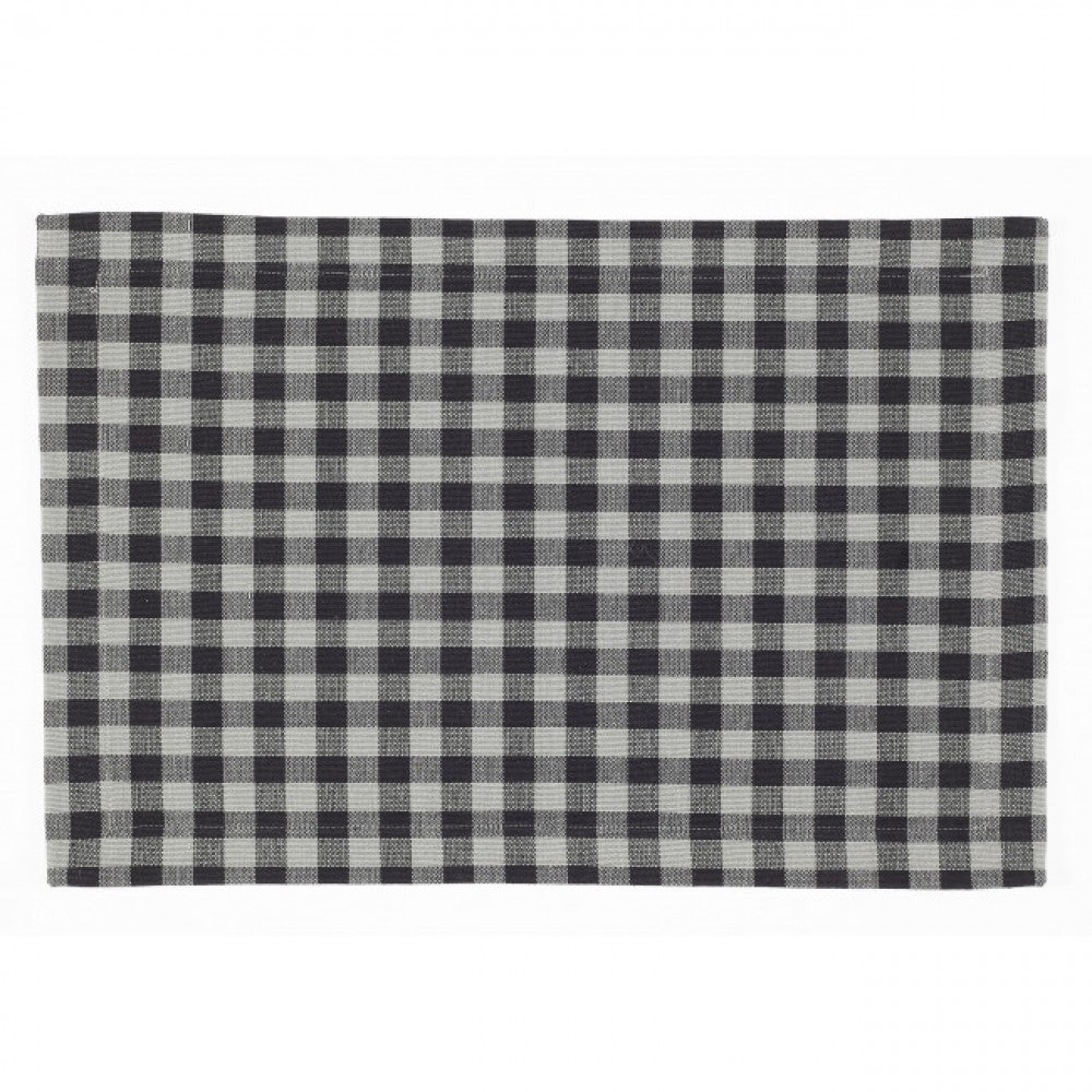 Gray And White Buffalo Check Pattern Placemat