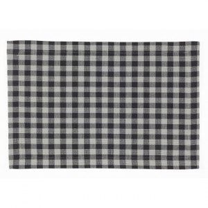 Set of 4 Gray And White Buffalo Check Pattern Placemat