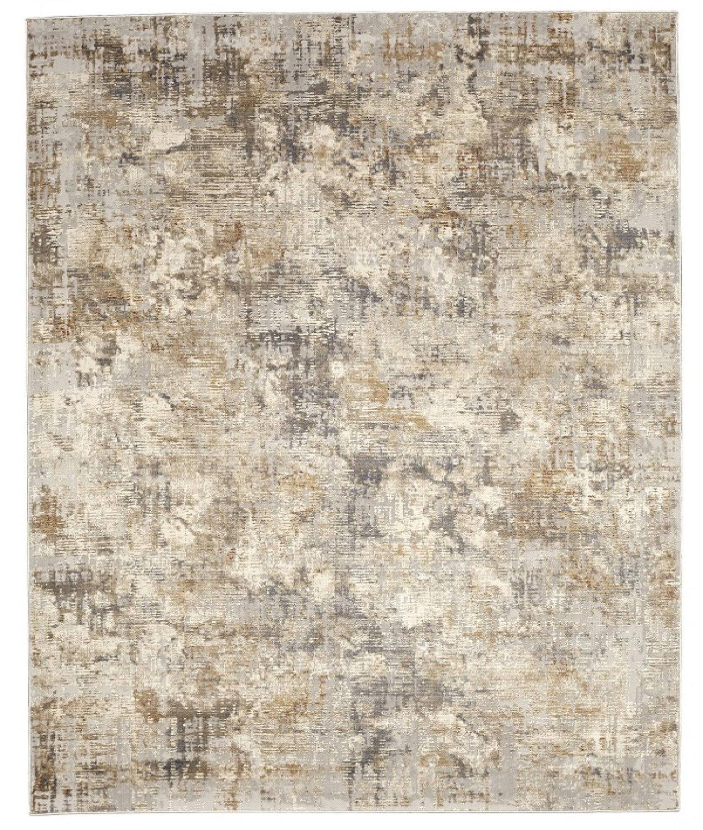 Charisma Iii Muted Gray Ivory Distressed Abstract Rug