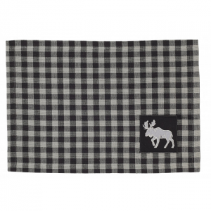 Buffalo Check With Moose Label Fused Placemat