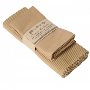 4 + 4 Beige Placemats And Napkins