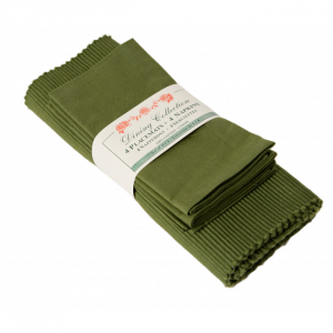 4 + 4 Henna Moss Green Placemats And Napkins