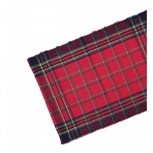 13x36" Deerprook Check Pattern Ribbed Table Runner