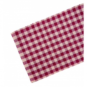 13x36" Burgundy Check Pattern Ribbed Table Runner