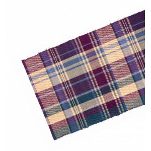 13x36" Kargil Check Pattern Ribbed Table Runner