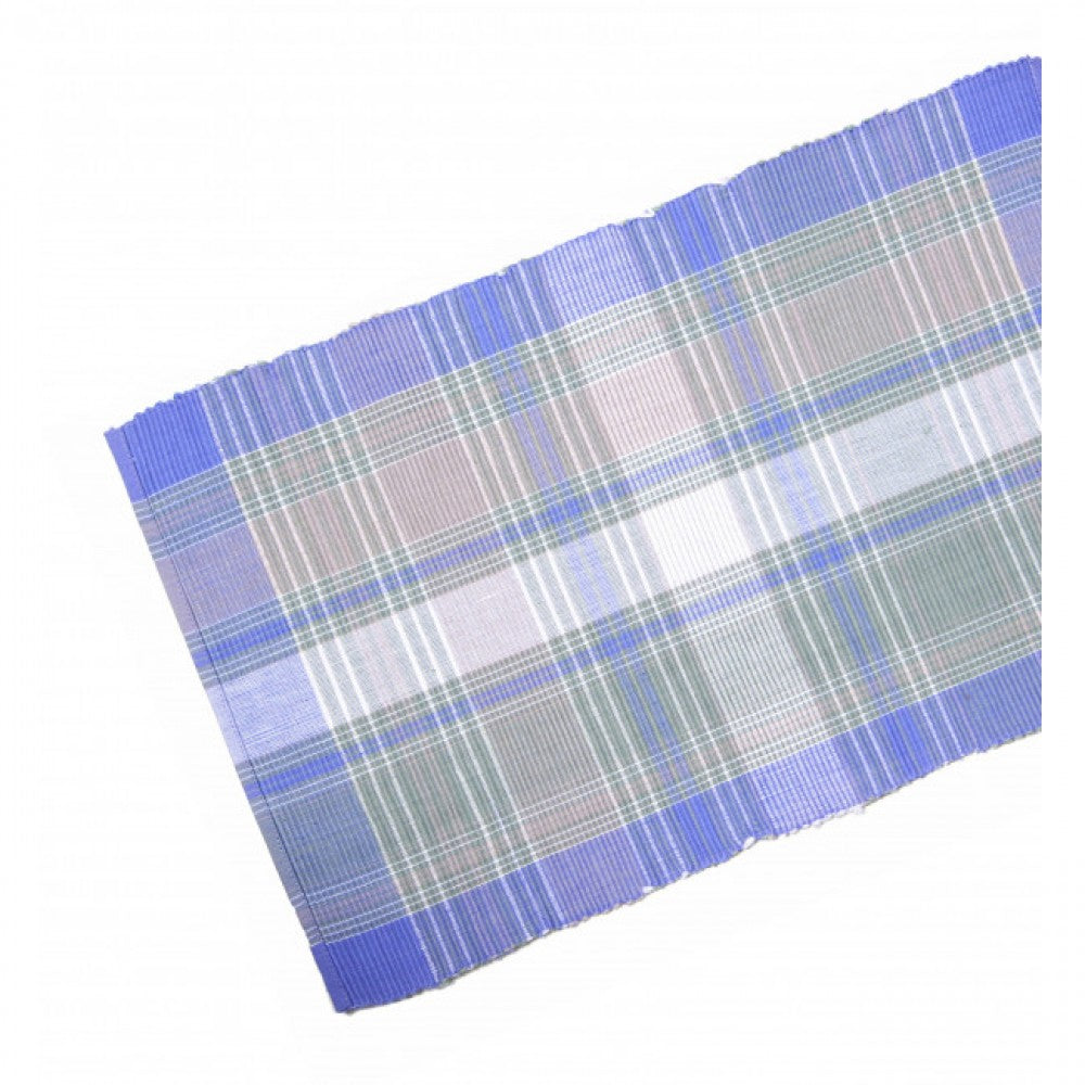 13x36" Montari Check Pattern Ribbed Table Runner