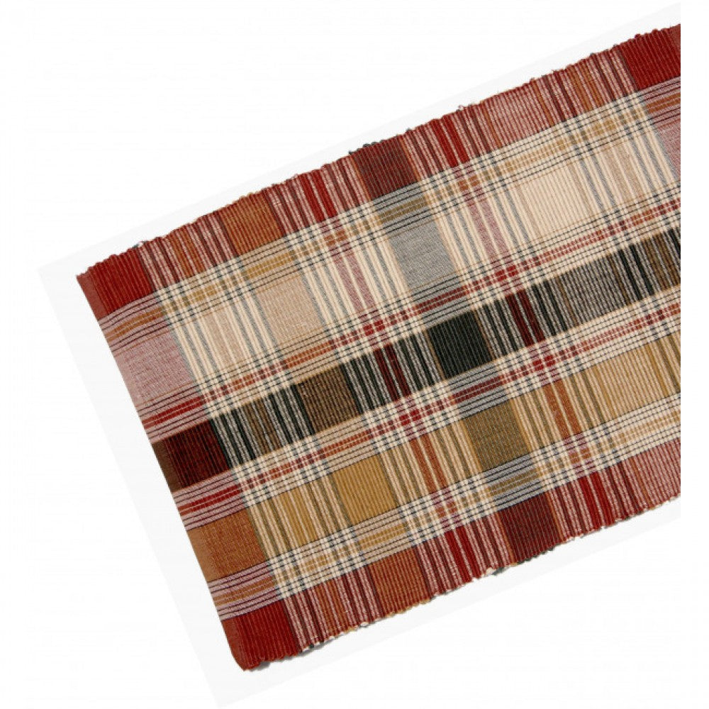13x36" Cyprus Check Pattern Ribbed Table Runner