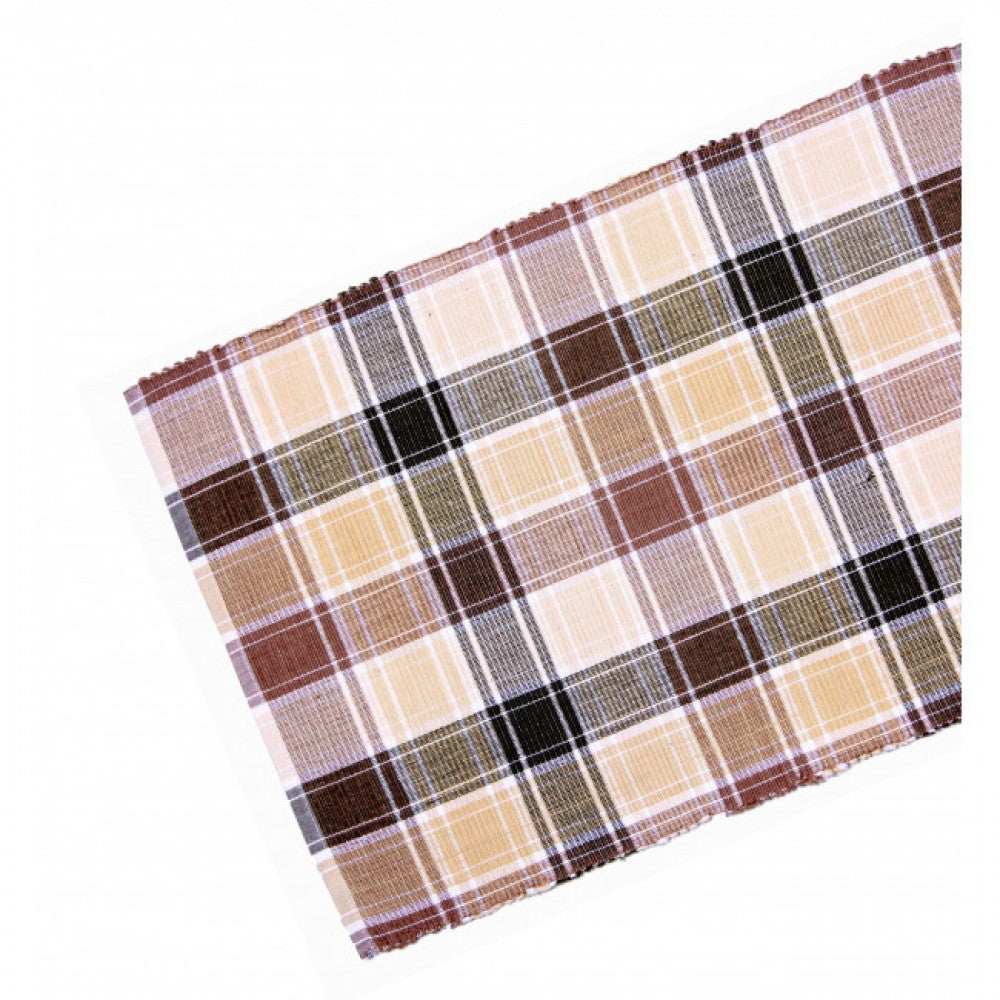 13x36" Tulip Check Pattern Ribbed Table Runner