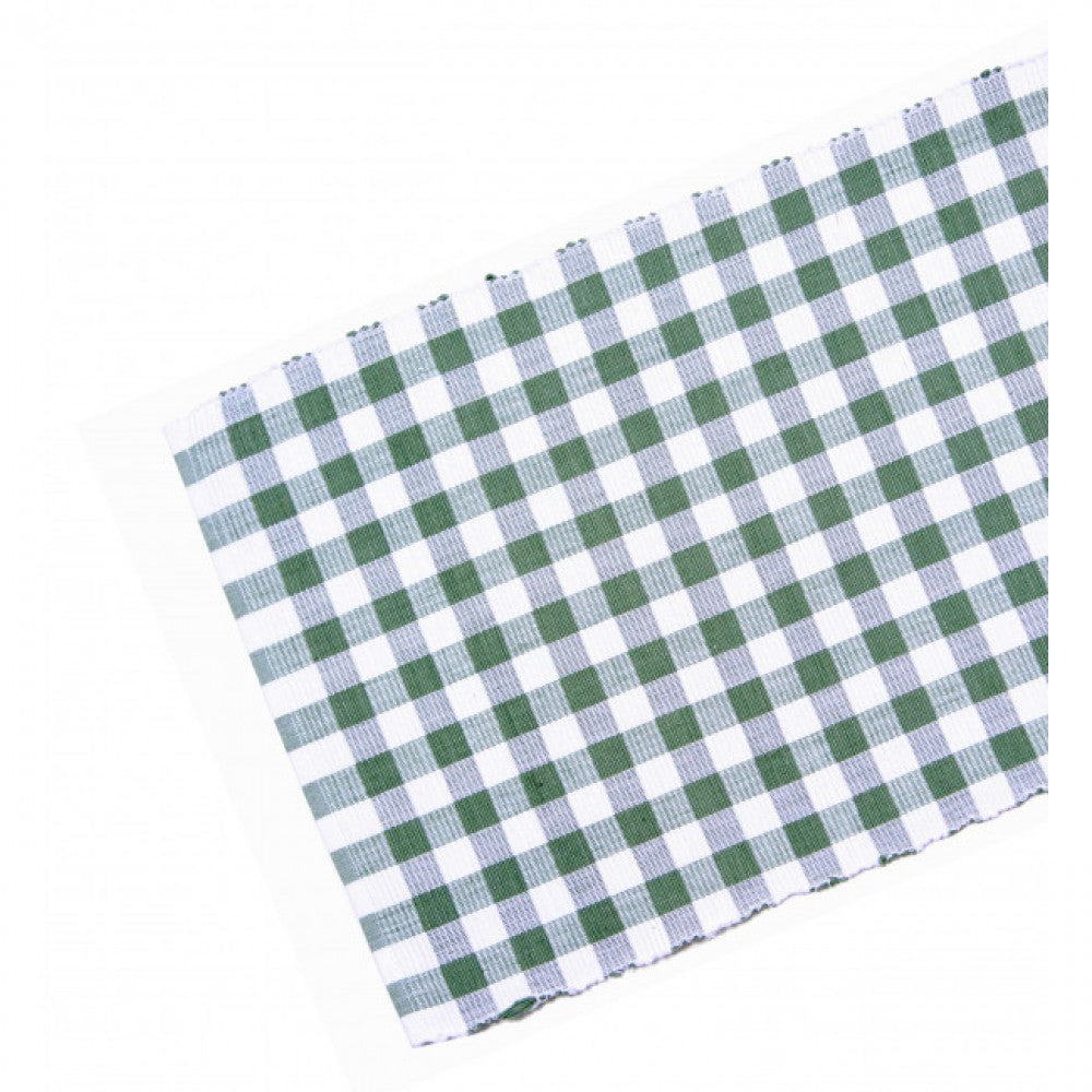 13x36" Toro Green Check Pattern Ribbed Table Runner