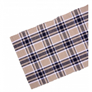13x36" Black Haze Check Pattern Ribbed Table Runner