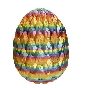 3D Printed Rainbow Color Dragon Egg Figurine