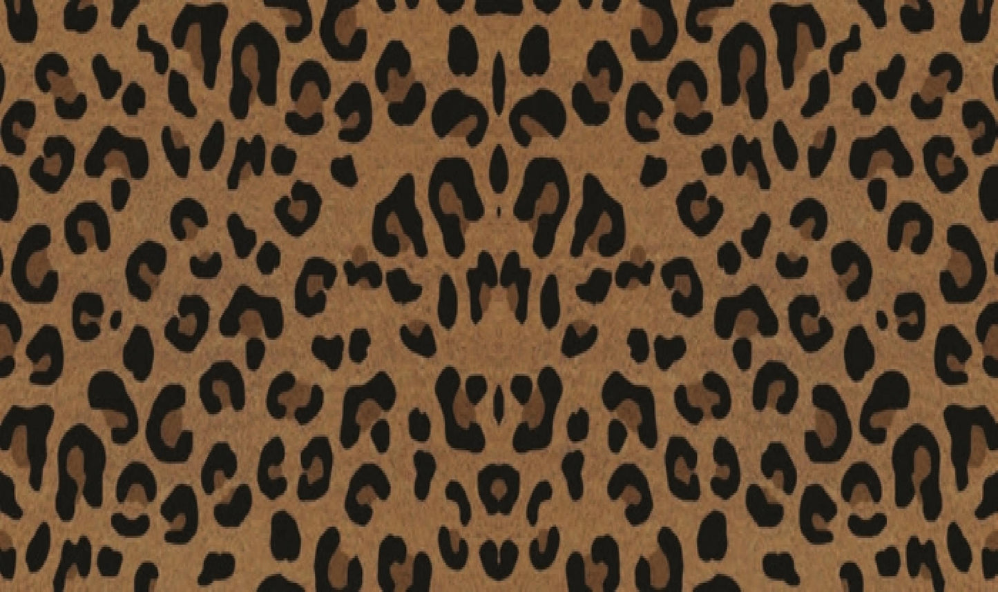 Leopard Print Coir Doormat
