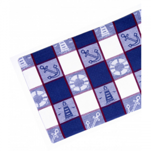 13x36" Nautical Themes Pattern Fused Table Runner