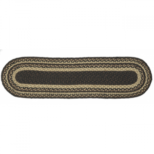 Braided Black & Beige Table Runner