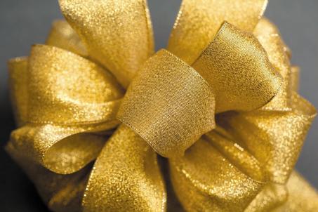 5/8"X25Yds Metallic Gold Fantasy Ribbon