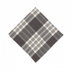Set of 4 Stone Gray Plaid Pattern Napkin