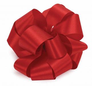 9/16"X100Yds Holiday Red Satin Ribbon
