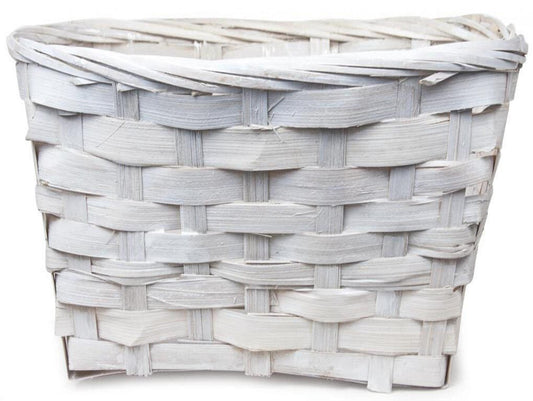 White Wash Woven Basket