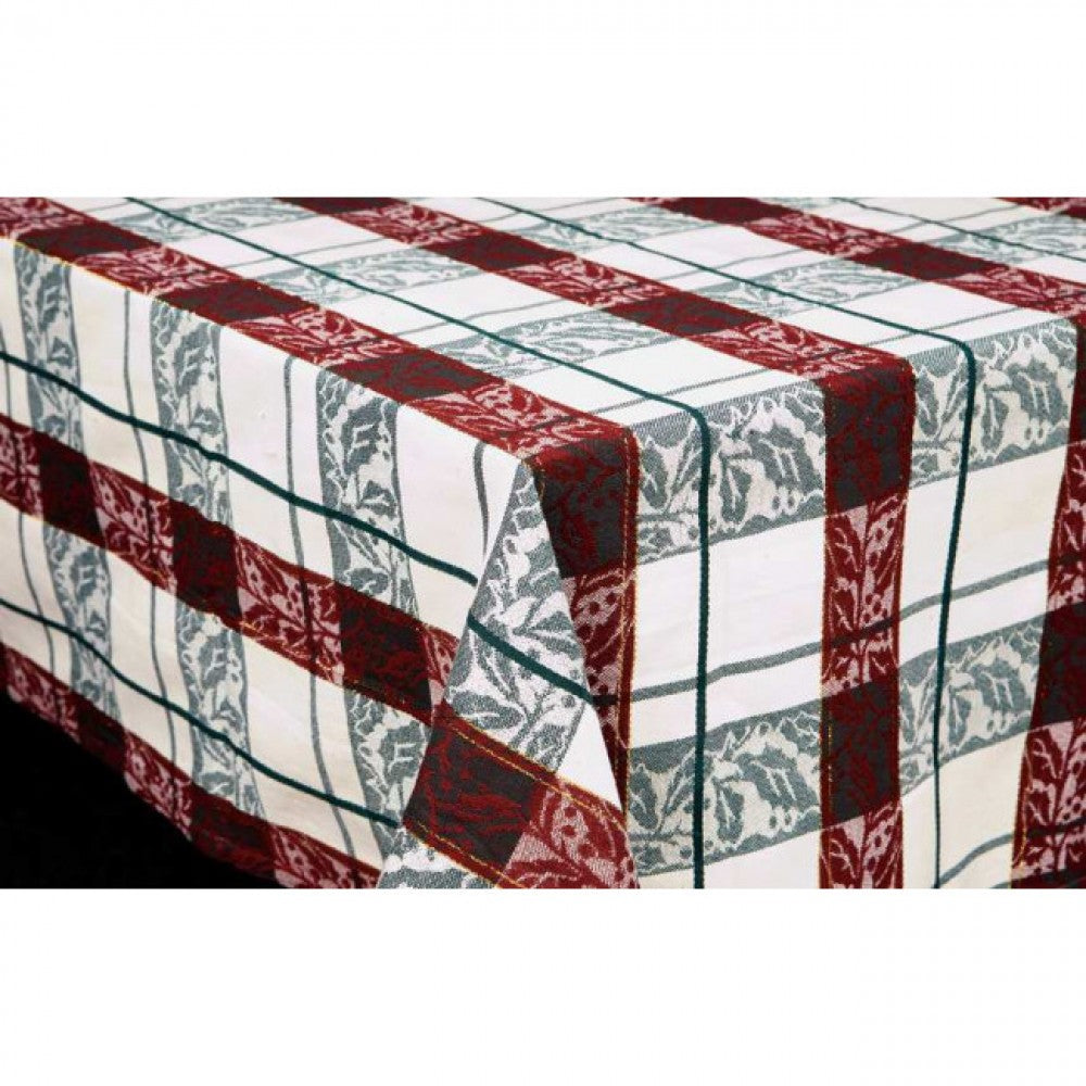 52x72" Noel Check Pattern Tablecloth