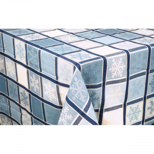 52x72" Snow Flake Pattern Tablecloth