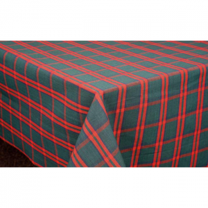 52x72" Belvedere Green Check Pattern Tablecloth