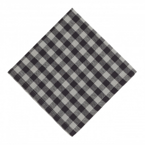 52x52" Gray & White Buffalo Check Tablecloth