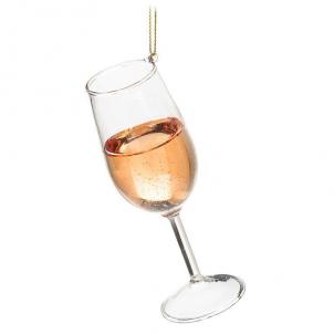 Glass Of Rose Wine Ornament