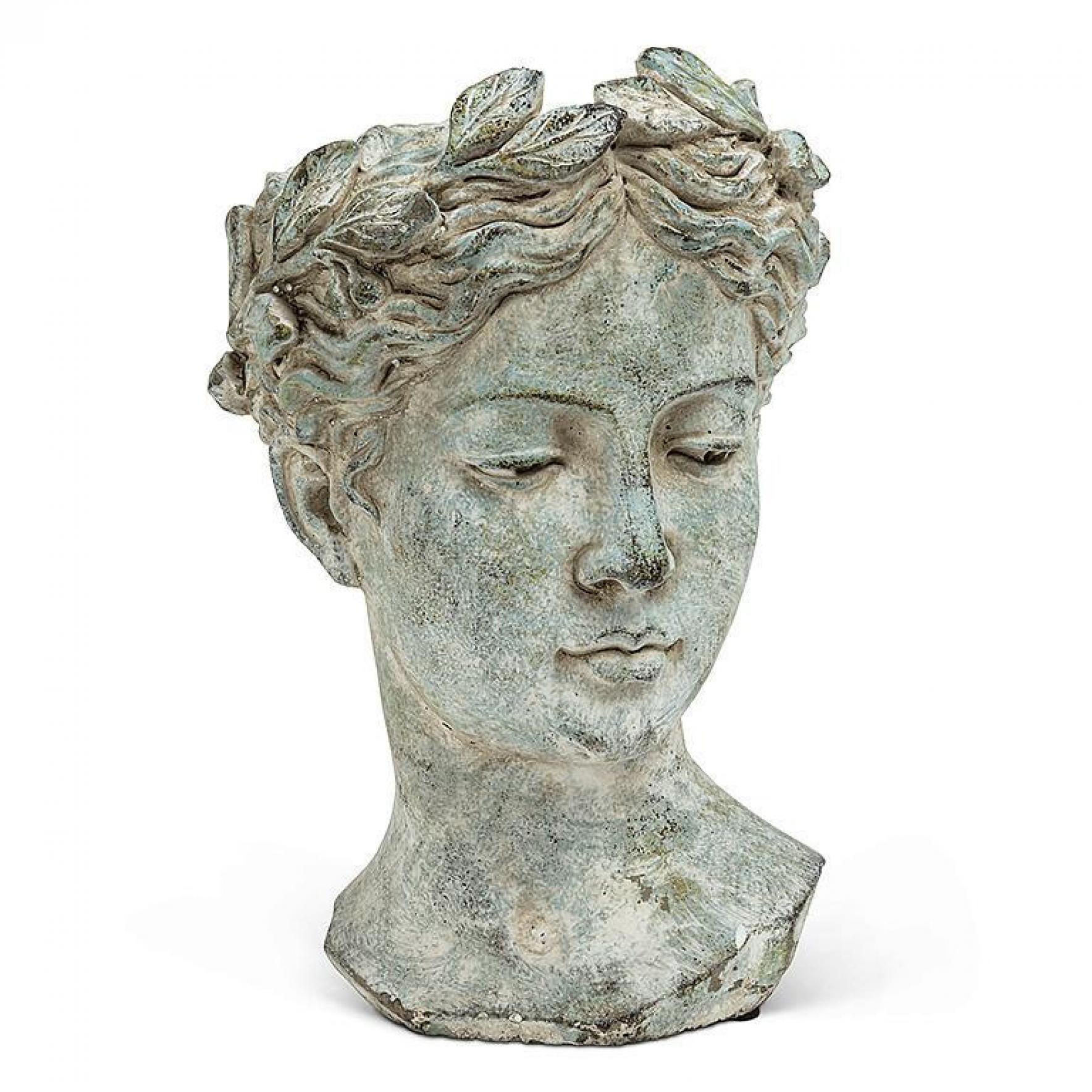 Woman Head Wearing A Laurel Wreath Planter