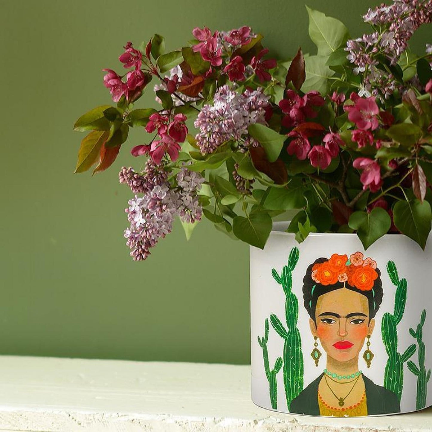 Set of 12 Lady & Cactus Planter