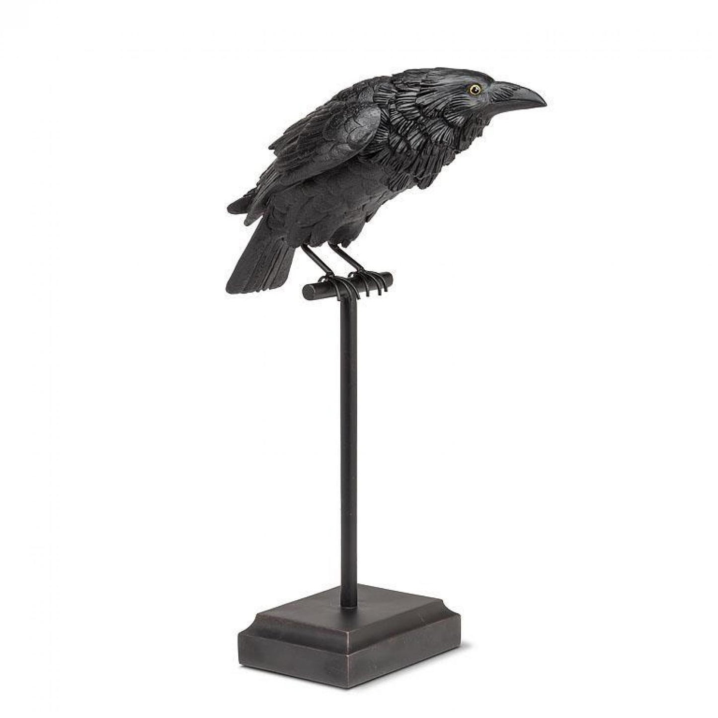 Crow On A Perch Statuette