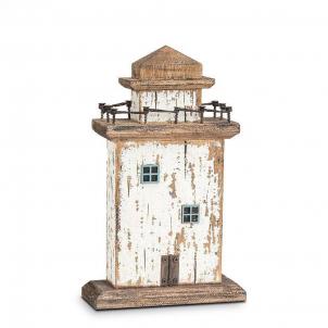 Rustic White Lighthouse Figurine