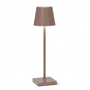 Brown With Classic Shade Led Table Lamp
