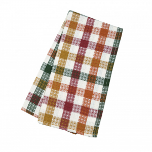 Set of 4 Cambridge Check Pattern Tea Towel