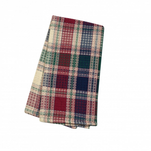 Set of 4 Moorpark Jewel Tones Check Pattern Tea Towel