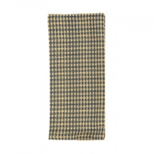 Set of 4 Honey Comb Weave Berryvine Navy Blue Check Tea Towel