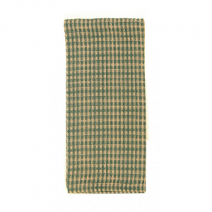 Set of 4 Honey Comb Weave Berryvine Green Check Tea Towel