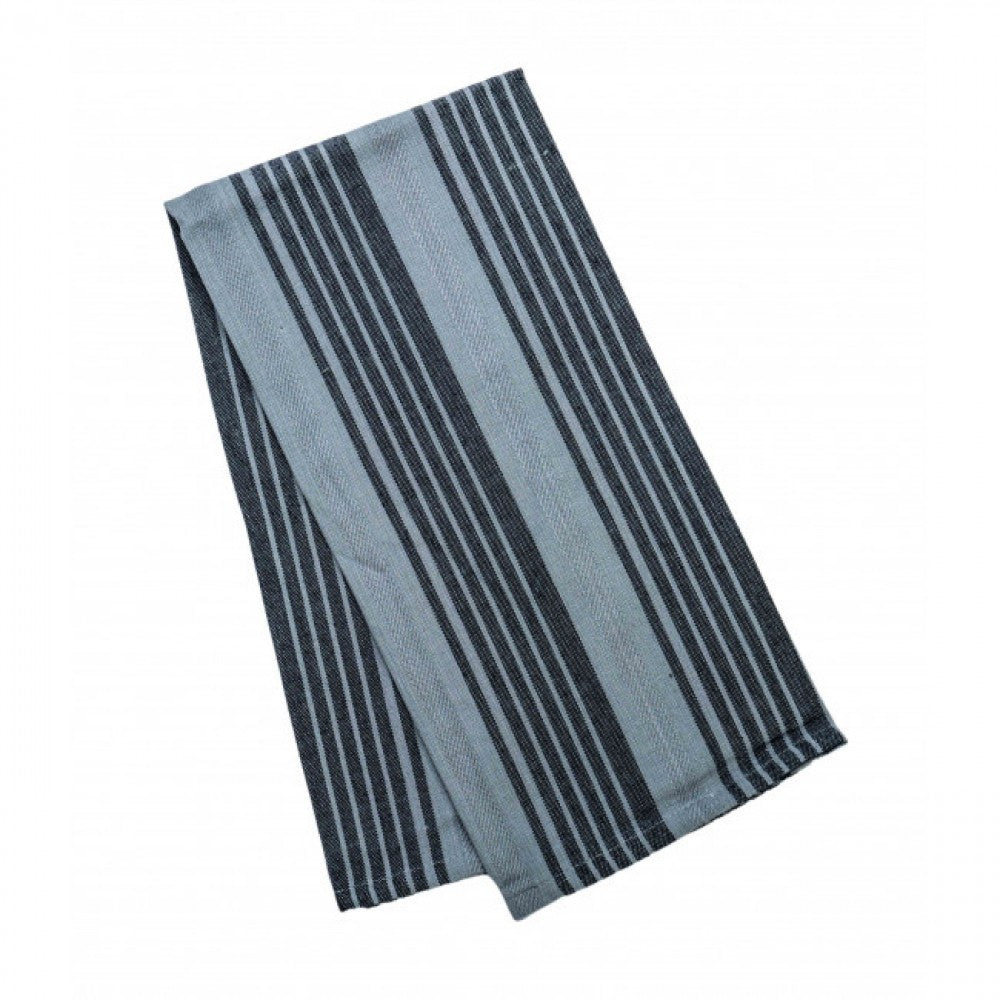 Black Stripes On Grey Tea Towel