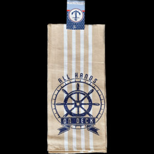 All Hands On Deck Print Tea Towel