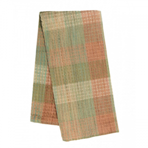 Set of 4 Metallic Check Pattern Tea Towel