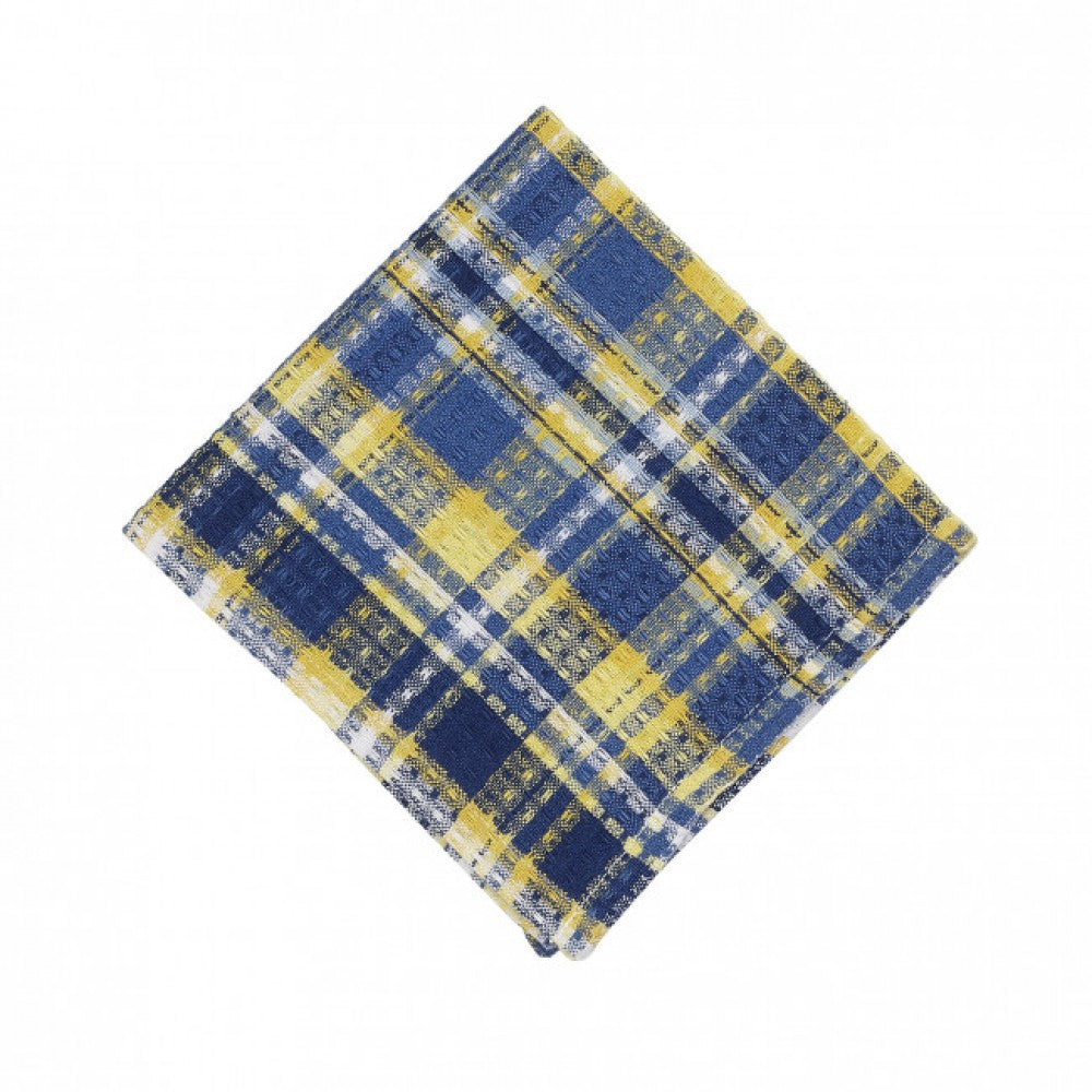 Bluestone Check- Honey Comb Weave Dishcloth