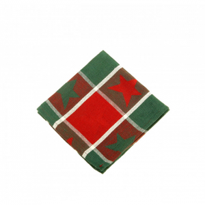 Set of 4 Stars In Check Pattern - - Honey Comb Weave Dishcloth