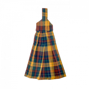 Set of 2 Sunset Check Pattern Hanging Tea Towel